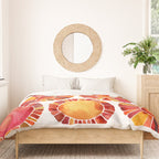 Sun Rays - Red & Orange Duvet Cover Gallery Image 3