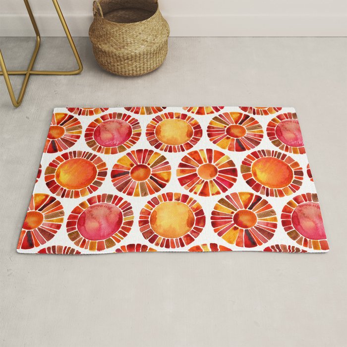 Sun Rays - Red & Orange Rug Gallery Image 1