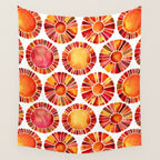 Sun Rays - Red & Orange Wall Tapestry Gallery Image 4