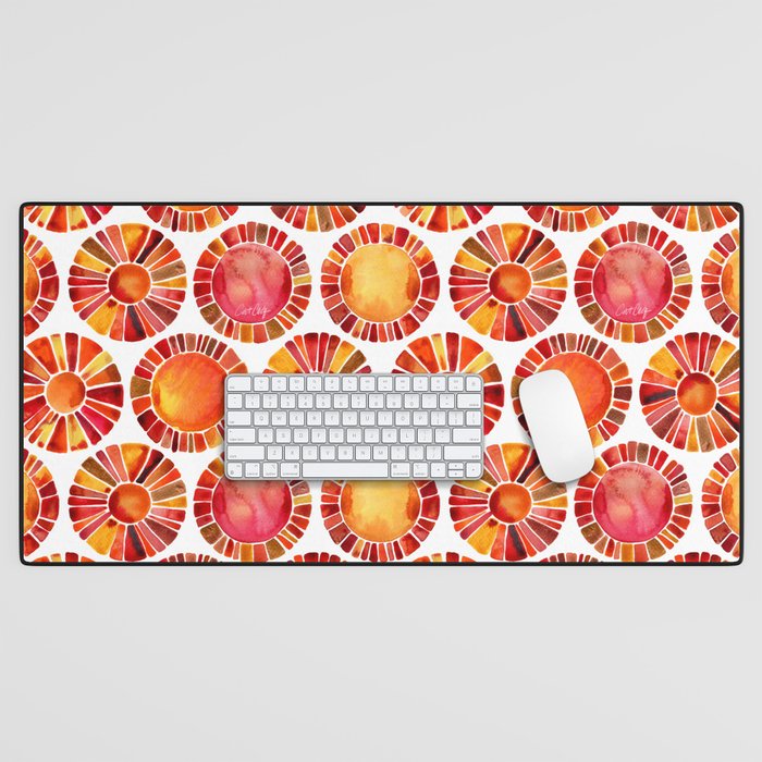 Sun Rays - Red & Orange Desk Mat Gallery Image 1