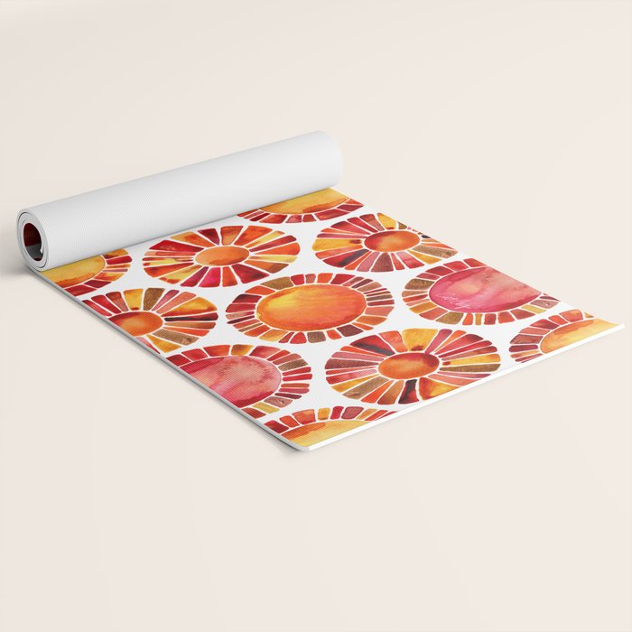 Sun Rays - Red & Orange Yoga Mat Gallery Image 2
