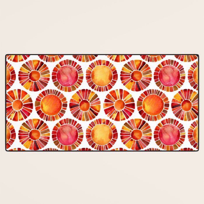 Sun Rays - Red & Orange Desk Mat Gallery Image 3
