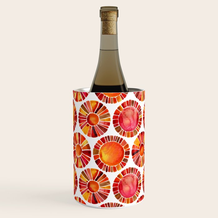Sun Rays - Red & Orange Wine Chiller Gallery Image 3