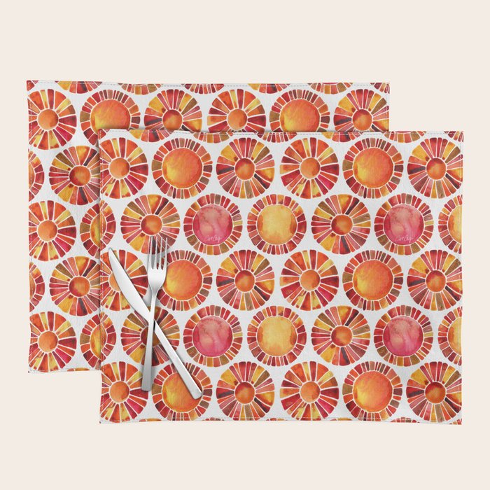 Sun Rays - Red & Orange Placemat Gallery Image 1