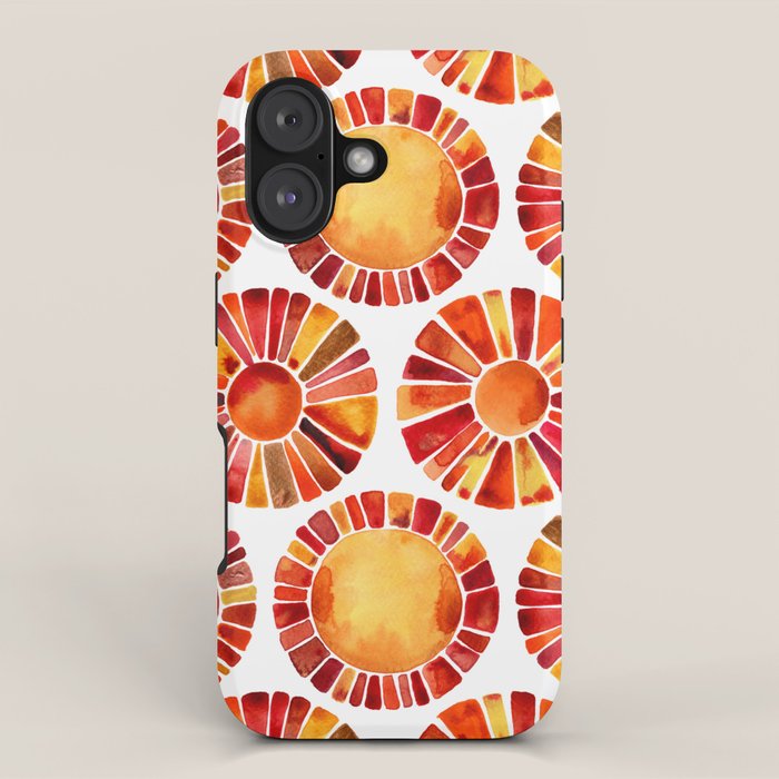 Sun Rays - Red & Orange iPhone Case Gallery Image 1