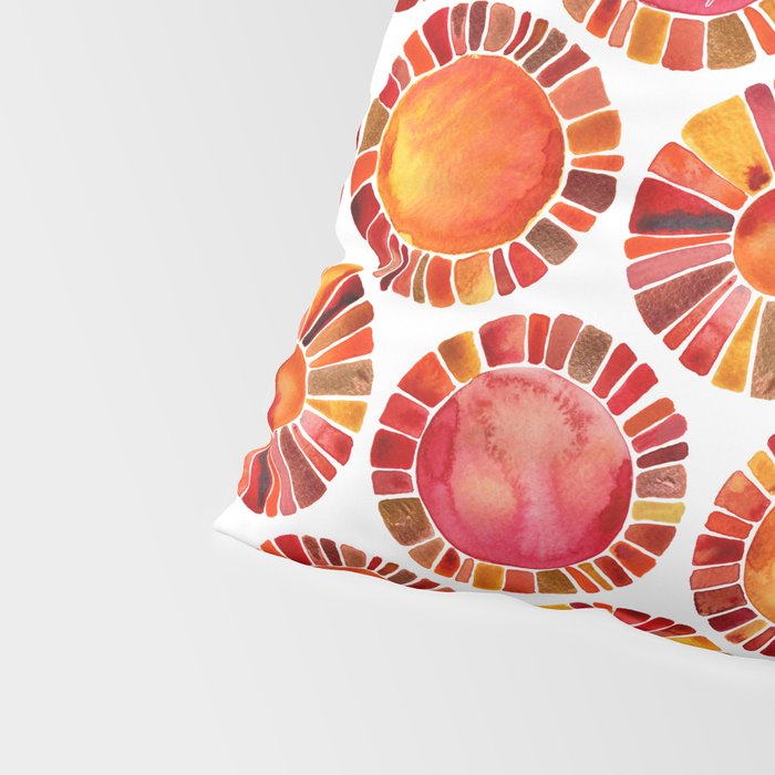 Sun Rays - Red & Orange Pillow Sham Gallery Image 4