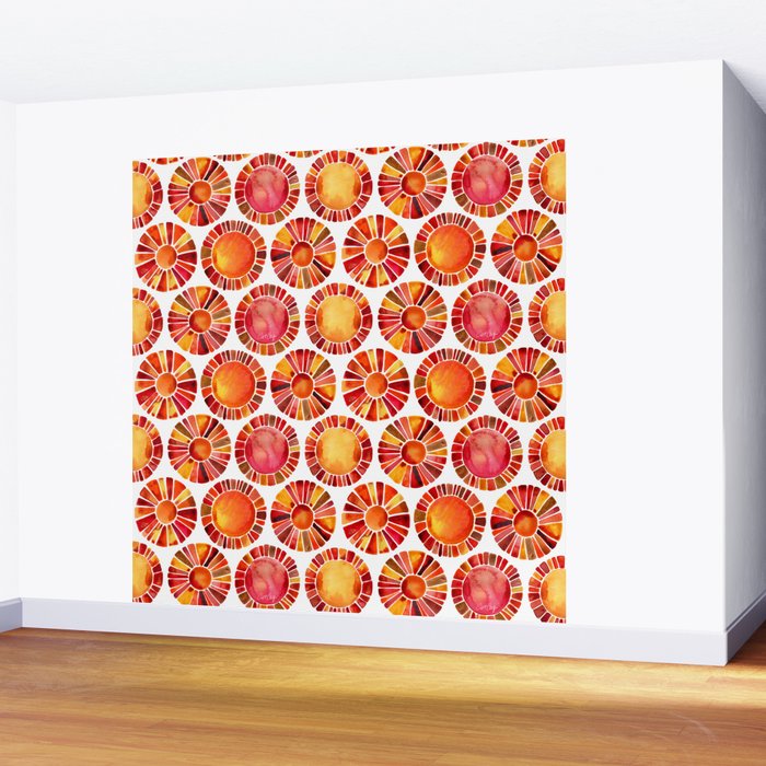 Sun Rays - Red & Orange Wall Mural Gallery Image 2
