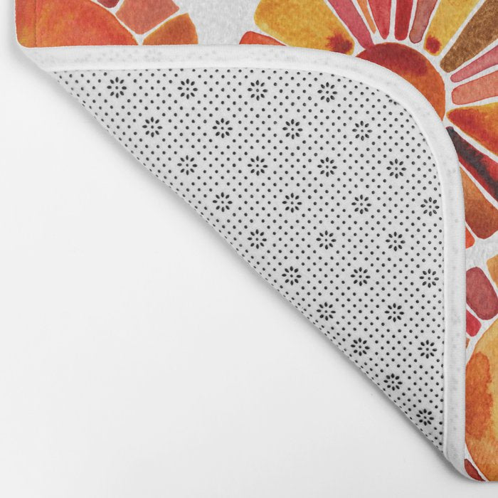 Sun Rays - Red & Orange Bath Mat Gallery Image 2