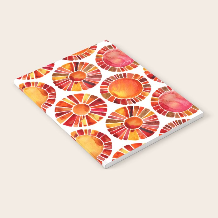 Sun Rays - Red & Orange Notebook