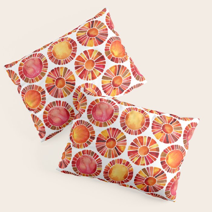 Sun Rays - Red & Orange Pillow Sham Gallery Image 3