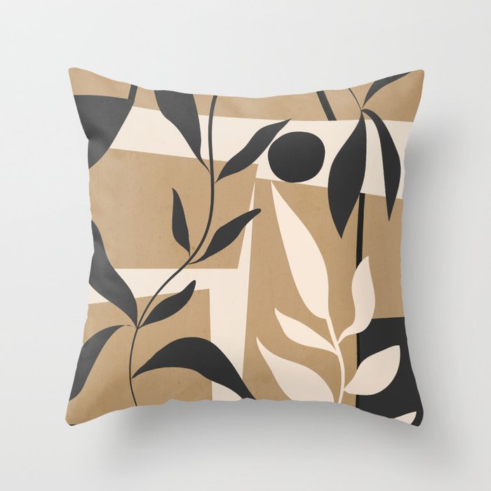 Abstract Foliage 2 Throw Pillow Gallery Image 1