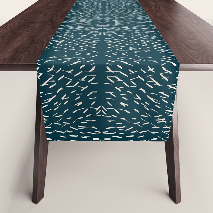 Celestial Stars Art, Teal Green, Boho Wall Art Table Runner Gallery Image 1