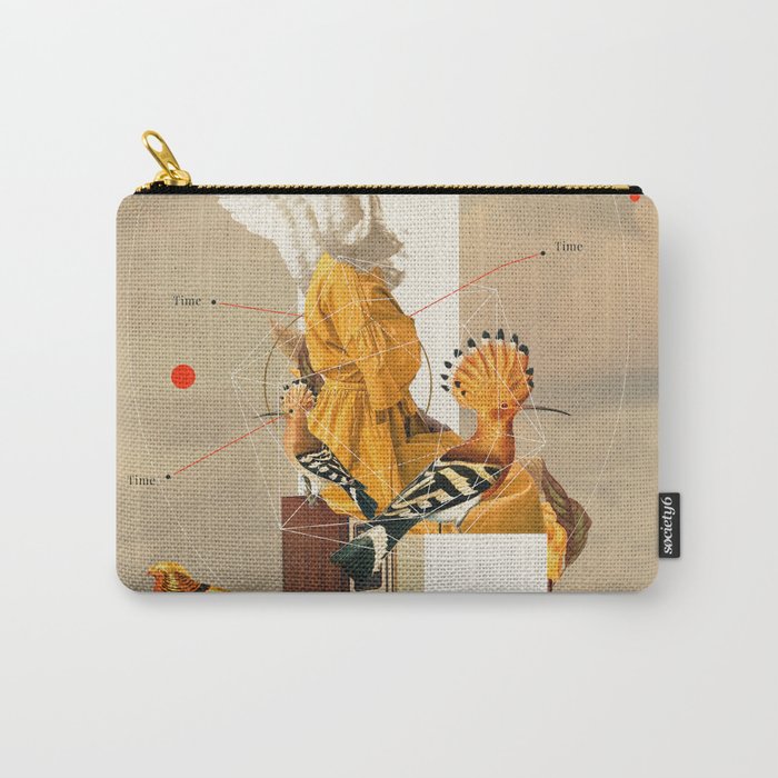 Yellow Echoes of Time Carry All Pouch Gallery Image 1