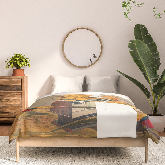 Yellow Echoes of Time Comforter Gallery Image 3