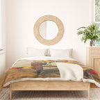 Yellow Echoes of Time Duvet Cover Gallery Image 3