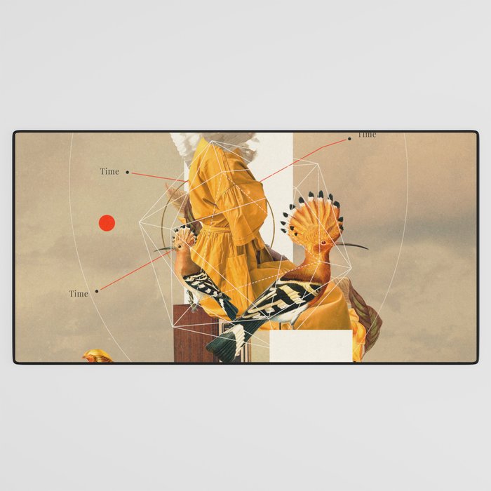 Yellow Echoes of Time Desk Mat Gallery Image 3