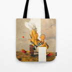 Yellow Echoes of Time Tote Bag Gallery Image 1