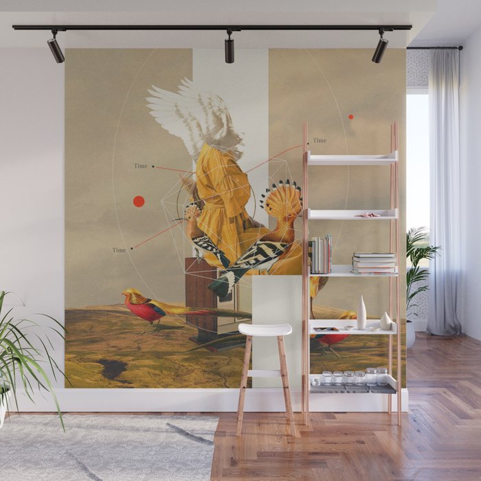 Yellow Echoes of Time Wall Mural Gallery Image 1