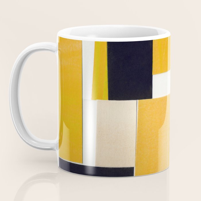 Yellow Abstract Collage Coffee Mug Gallery Image 3