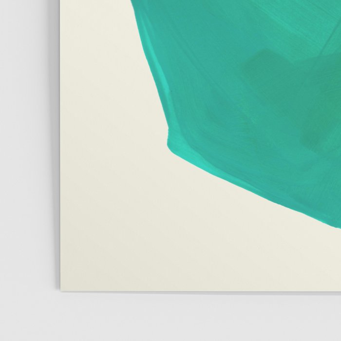 Ochre Pink Marine Green Fun Colorful Mid Century Modern Abstract Painting Shapes Pattern Poster Gallery Image 3