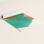 Ochre Pink Marine Green Fun Colorful Mid Century Modern Abstract Painting Shapes Pattern Yoga Mat Gallery Image 2
