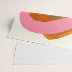 Ochre Pink Marine Green Fun Colorful Mid Century Modern Abstract Painting Shapes Pattern Wrapping Paper Gallery Image 2
