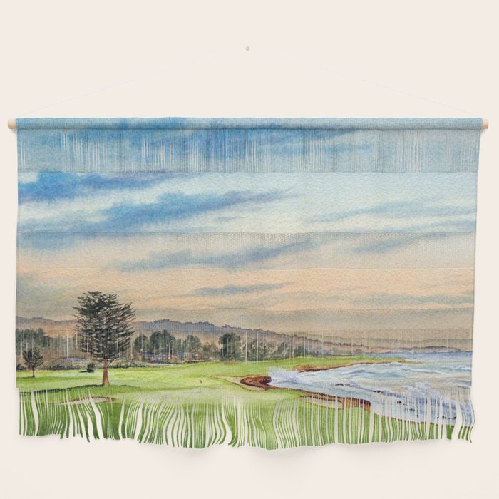 Pebble Beach Golf Course 18th Hole Wall Hanging Gallery Image 1