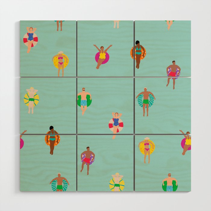 Pool Floating Wood Wall Art Gallery Image 1