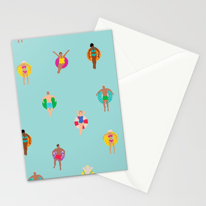 Pool Floating Stationery Card Gallery Image 2