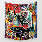 Muscle is Life Street Art Graffiti Love Wall Tapestry Gallery Image 4
