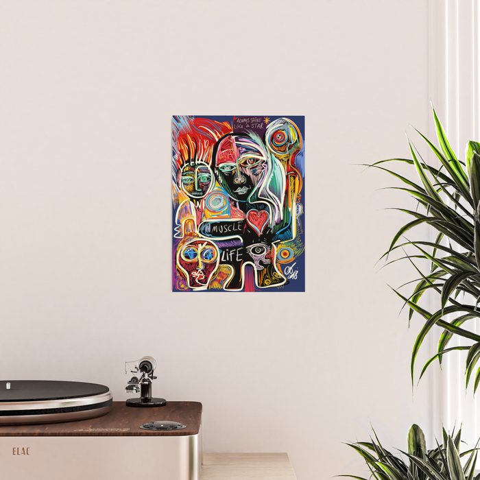 Muscle is Life Street Art Graffiti Love Poster Gallery Image 2