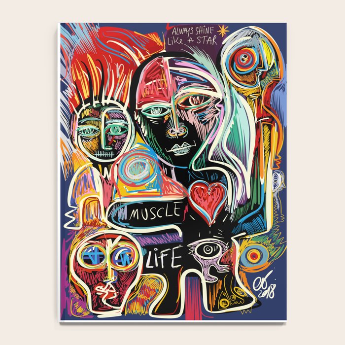 Muscle is Life Street Art Graffiti Love Notebook Gallery Image 4