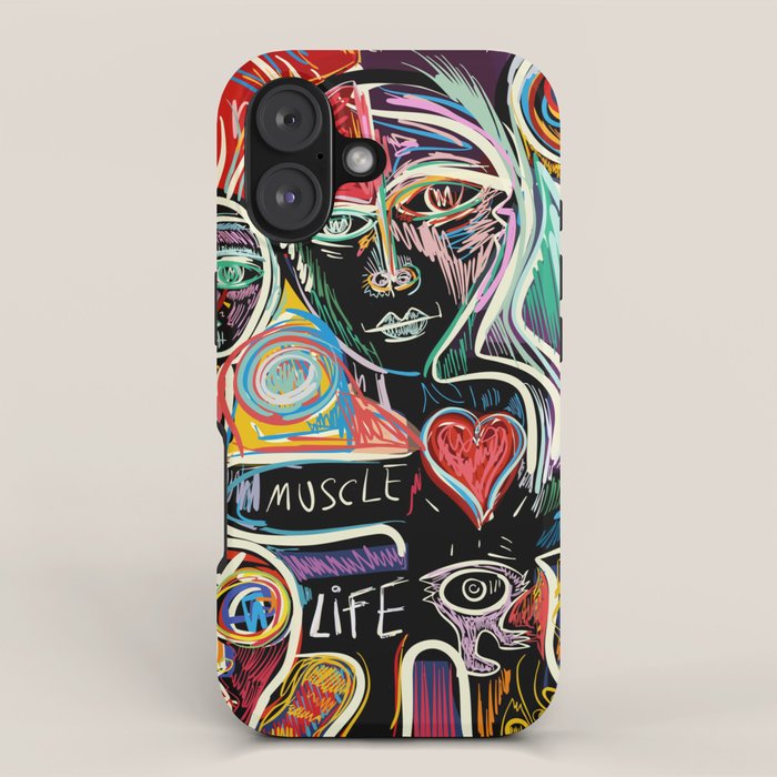 Muscle is Life Street Art Graffiti Love iPhone Case Gallery Image 1