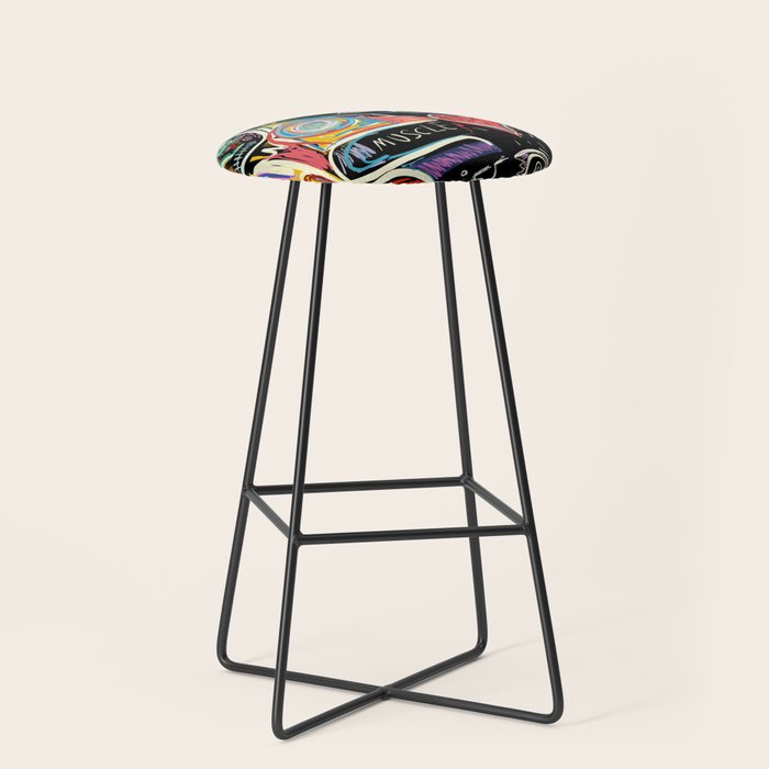 Muscle is Life Street Art Graffiti Love Stool Gallery Image 1
