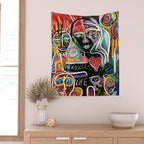 Muscle is Life Street Art Graffiti Love Wall Tapestry Gallery Image 2