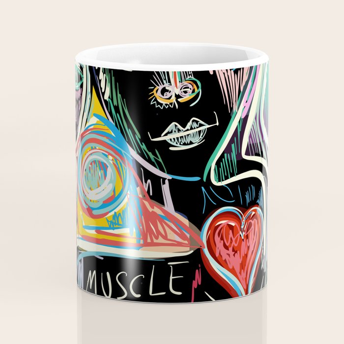 Muscle is Life Street Art Graffiti Love Coffee Mug Gallery Image 4