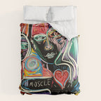 Muscle is Life Street Art Graffiti Love Comforter Gallery Image 6