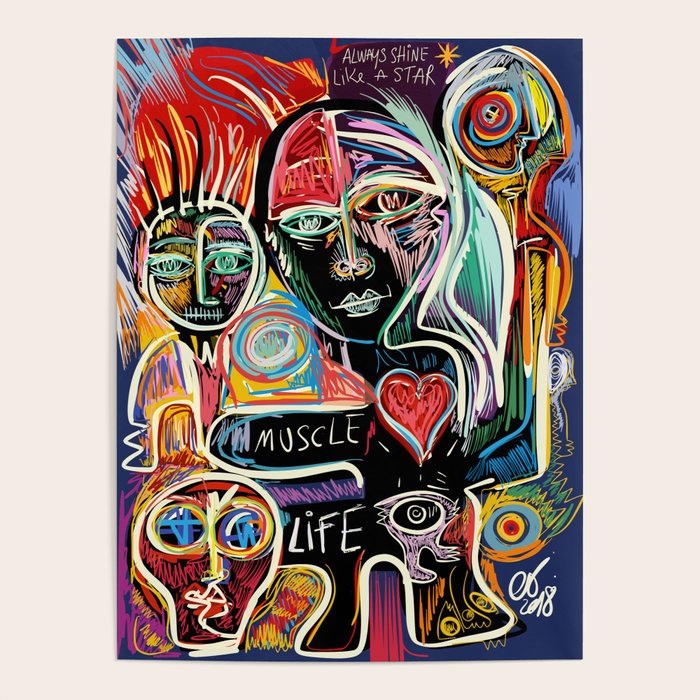 Muscle is Life Street Art Graffiti Love Poster Gallery Image 1