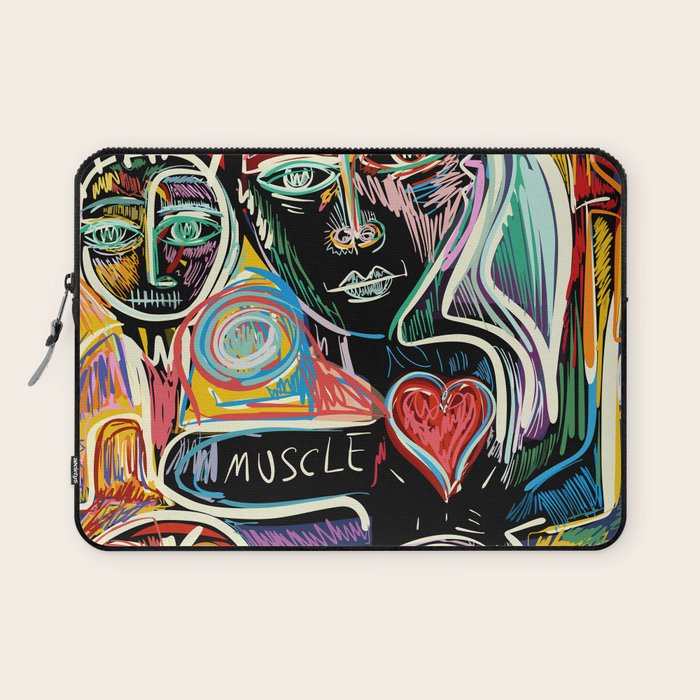 Muscle is Life Street Art Graffiti Love Laptop Sleeve Gallery Image 1