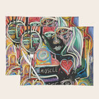 Muscle is Life Street Art Graffiti Love Placemat Gallery Image 1