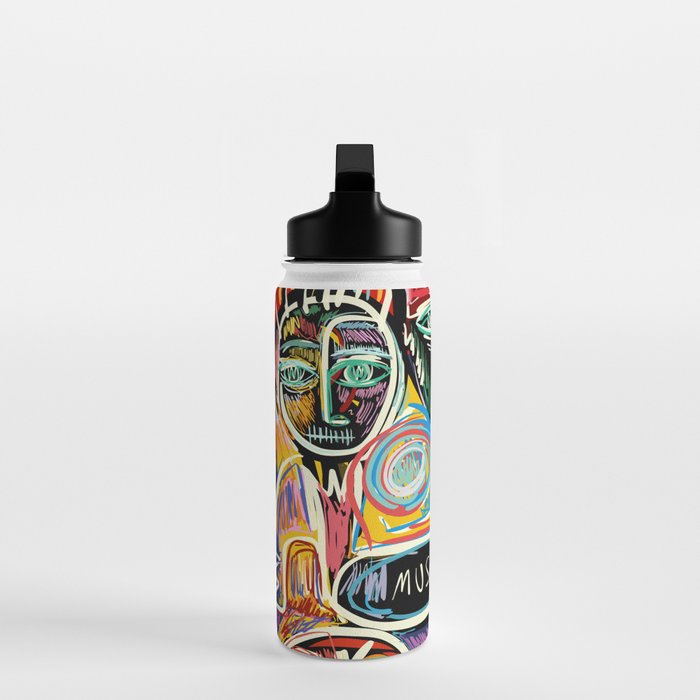 Muscle is Life Street Art Graffiti Love Water Bottle Gallery Image 3