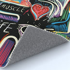Muscle is Life Street Art Graffiti Love Rug Gallery Image 4