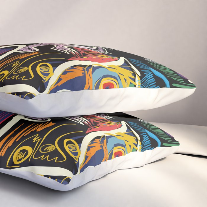 Muscle is Life Street Art Graffiti Love Pillow Sham Gallery Image 3
