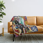 Muscle is Life Street Art Graffiti Love Throw Blanket Gallery Image 1
