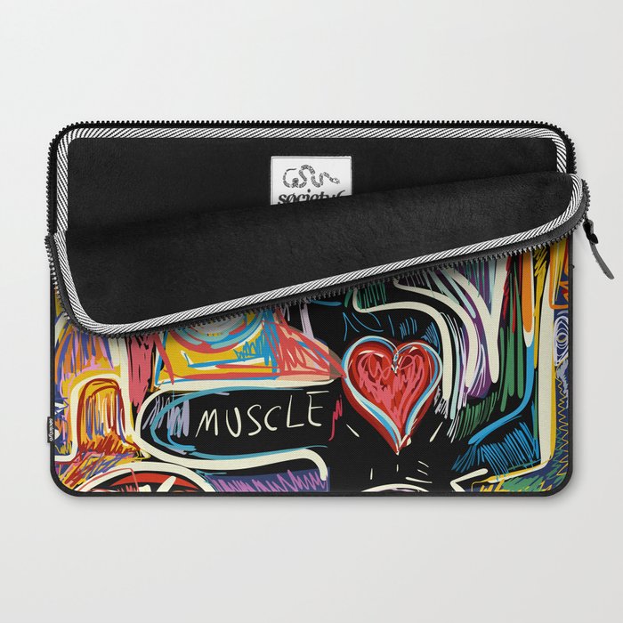Muscle is Life Street Art Graffiti Love Laptop Sleeve Gallery Image 2