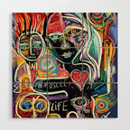 Muscle is Life Street Art Graffiti Love Wood Wall Art Gallery Image 1