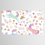 Magical Pastel Unicorn Floral Tablecloth Gallery Image 2