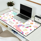 Magical Pastel Unicorn Floral Desk Mat Gallery Image 2