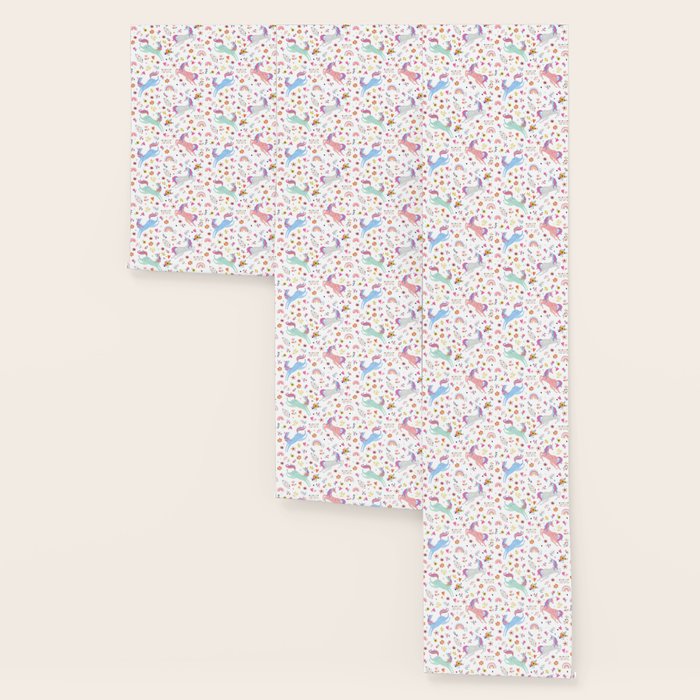 Magical Pastel Unicorn Floral Wallpaper Gallery Image 3