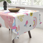 Magical Pastel Unicorn Floral Tablecloth Gallery Image 3